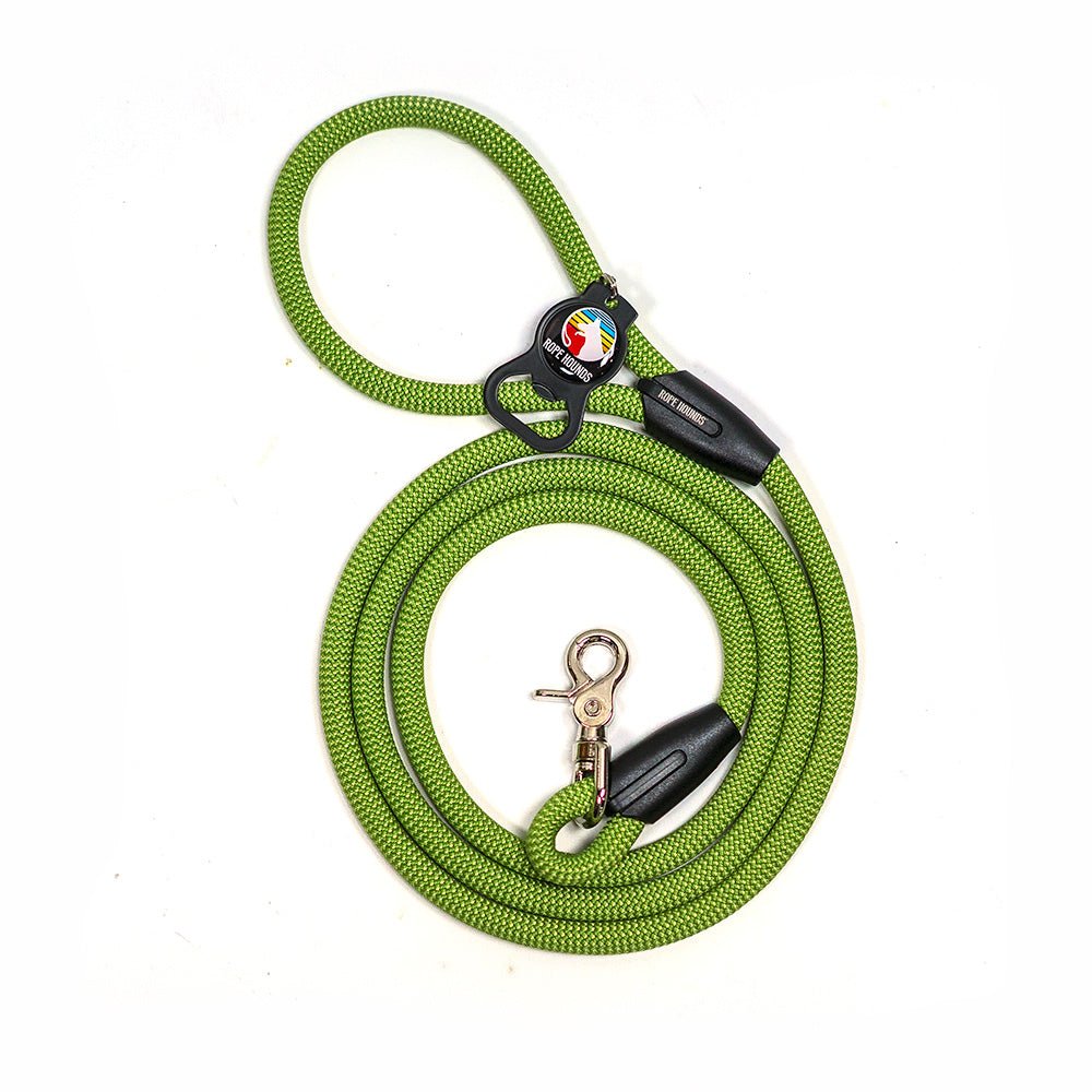 Classic Climbing Rope Dog Leashes - Greens/Yellows