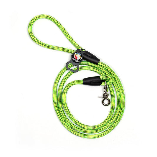 Classic Climbing Rope Dog Leashes - Greens/Yellows