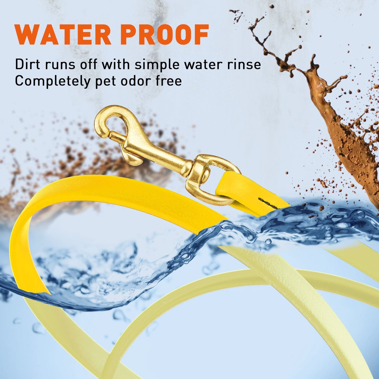 Biothane Long Line 10 ft Lead with Brass Hardware