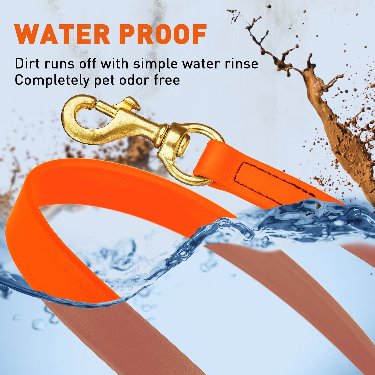 Biothane Long Line 15 ft Lead with Brass Hardware