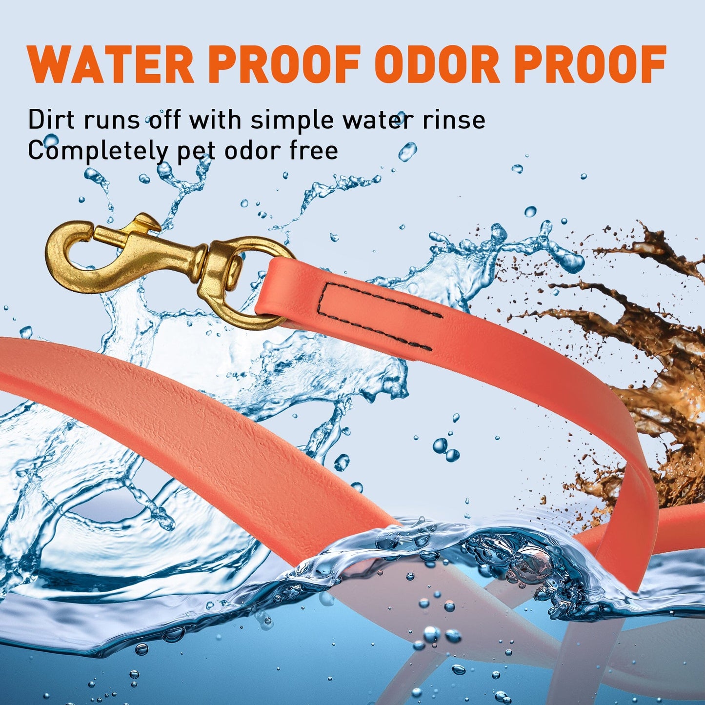 Biothane Long Line 33 ft Lead with Brass Hardware