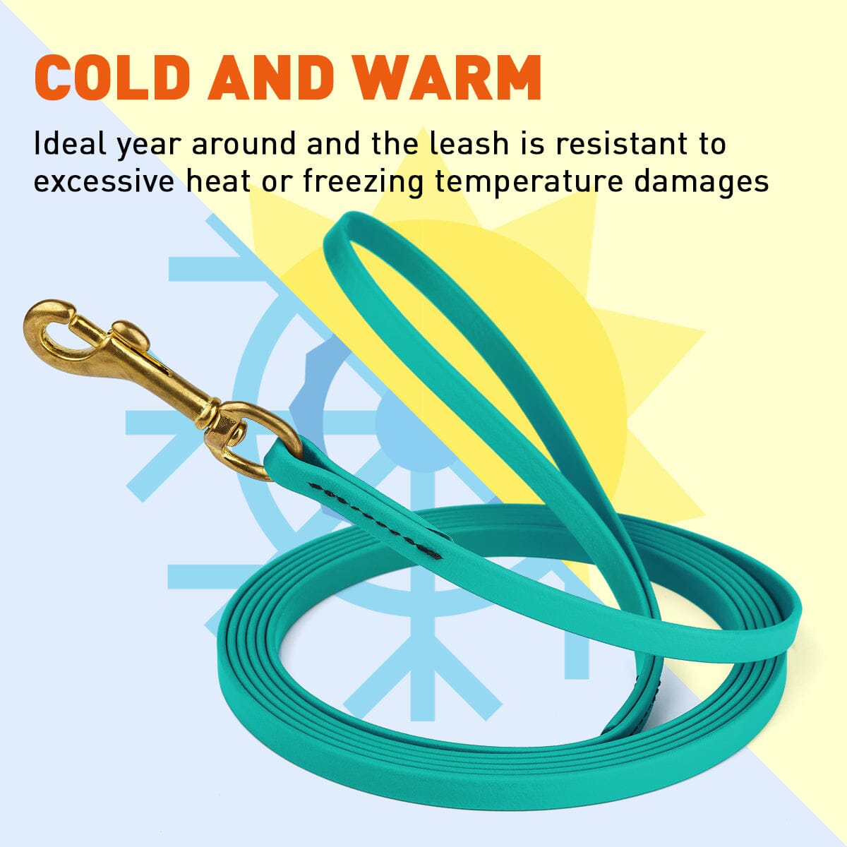 Biothane Long Line 15 ft Lead with Brass Hardware