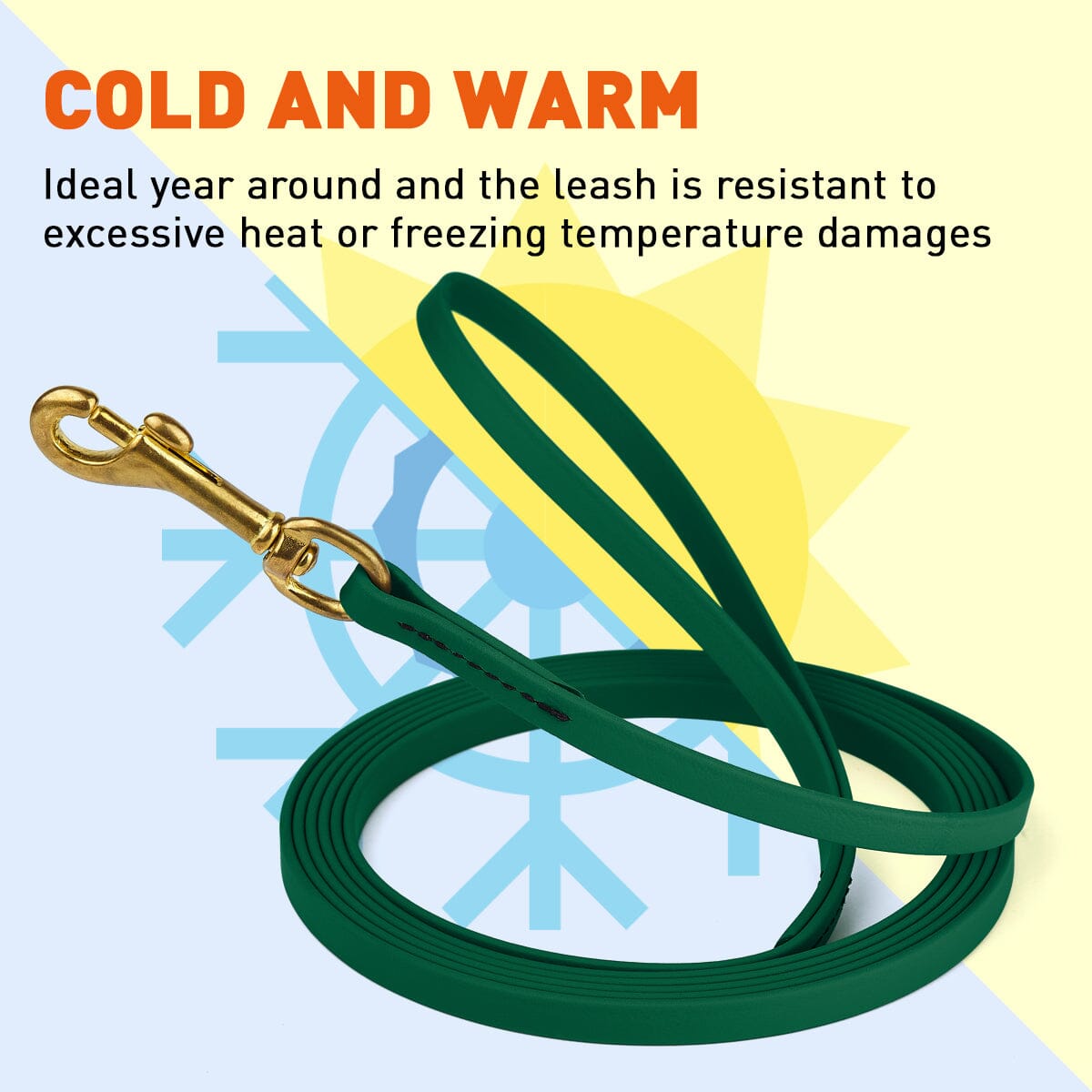 Biothane Long Line 10 ft Lead with Brass Hardware