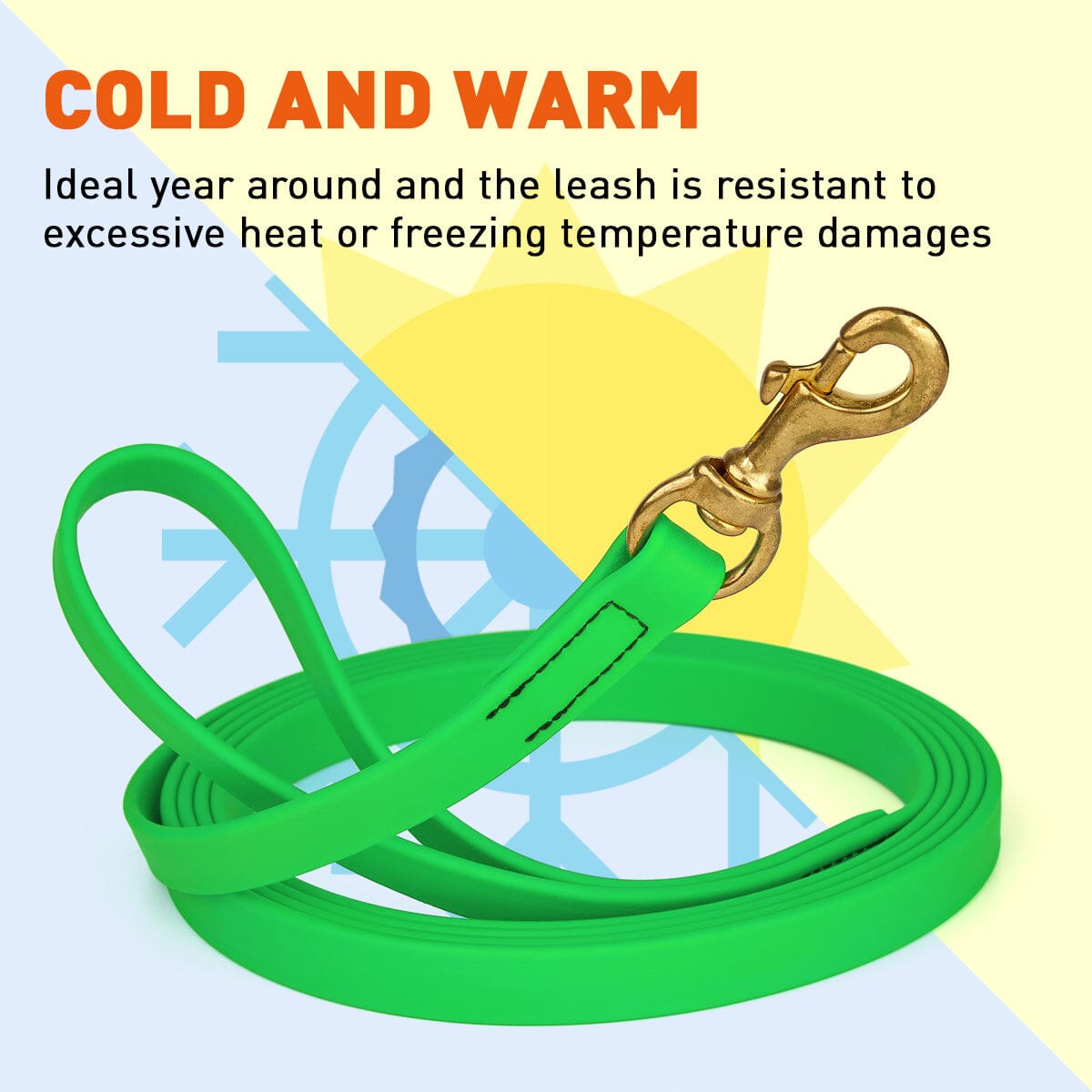 Biothane Long Line 33 ft Lead with Brass Hardware