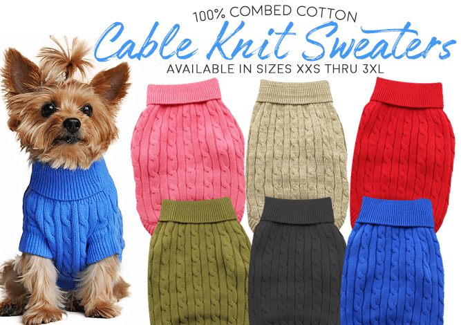 Cotton sales dog sweaters