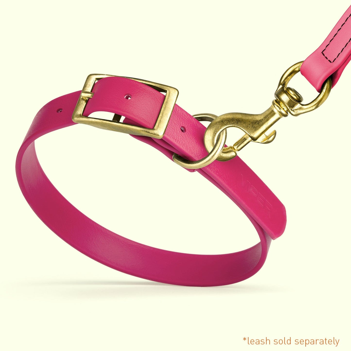 Biothane Waterproof Dog Collar - Brass Hardware - Size XL (22" - 25" Neck)