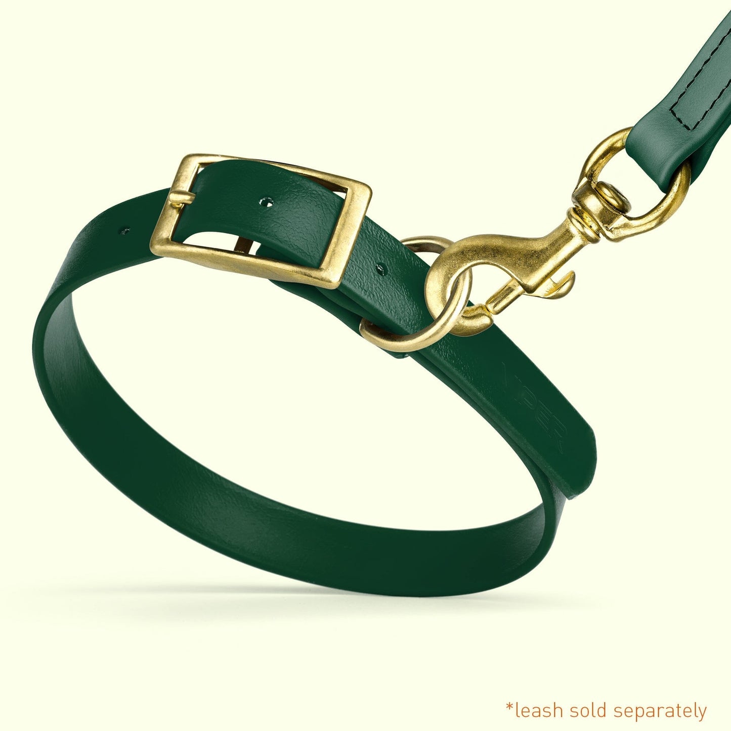 Biothane Waterproof Dog Collar - Brass Hardware - Size S (12" - 15" Neck)