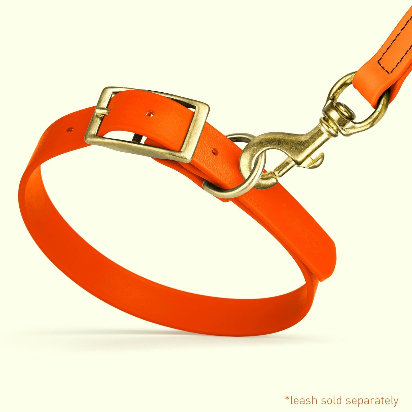 Biothane Waterproof Dog Collar - Brass Hardware - 1.5in Wide - Size XXL (24" - 28" Neck)