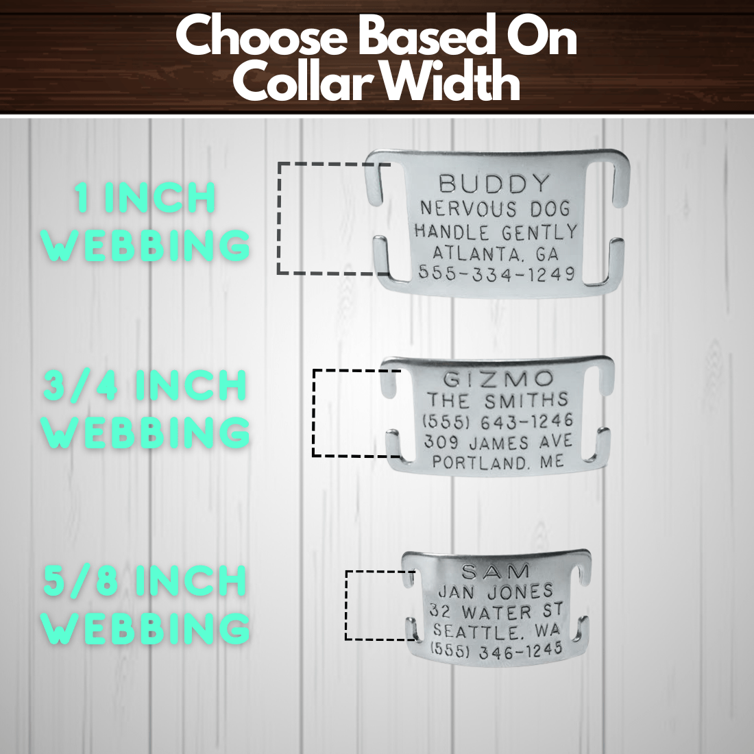 Boomerang CollarTags™ For Adjustable Dog Collars