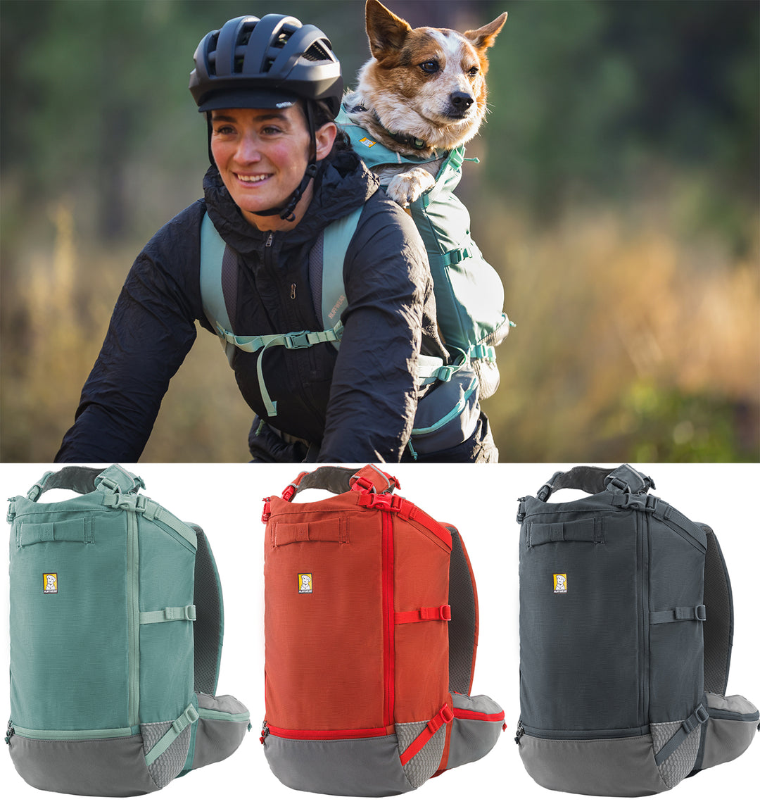 Ruffwear Hitch Hiker Dog Backpack Carrier River Rock Green XXS