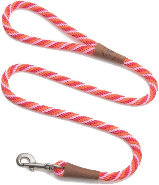 Mendota Pet Snap Leash - British-Style Braided Dog Lead, Made in The USA - Taffy, 1/2 in x 6 ft - for Large Breeds