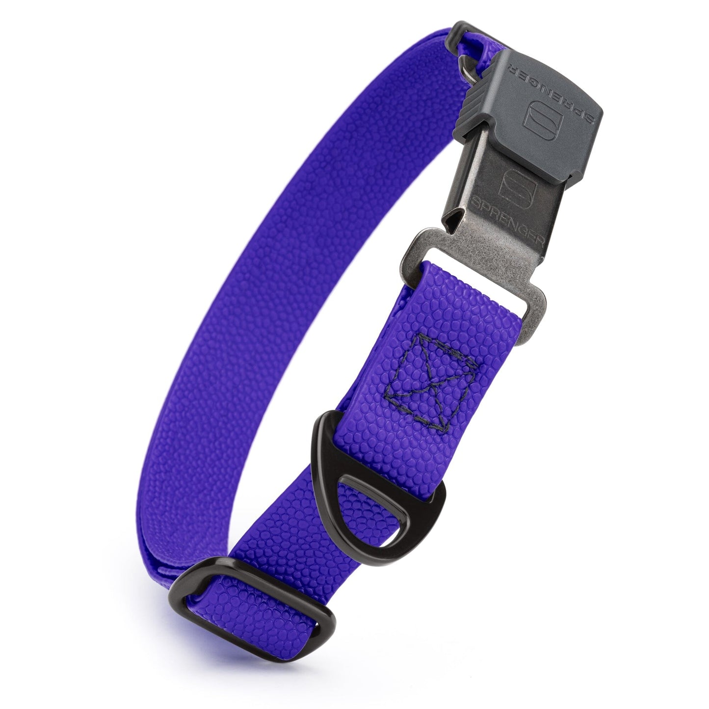 Waterproof Pebble Emboss Biothane Dog Collar with Herm Sprenger Stainless Steel ClicLock Buckle