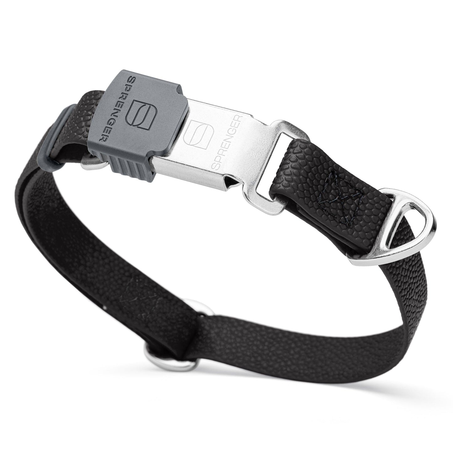 Waterproof Pebble Emboss Biothane Dog Collar with Herm Sprenger Stainless Steel ClicLock Buckle