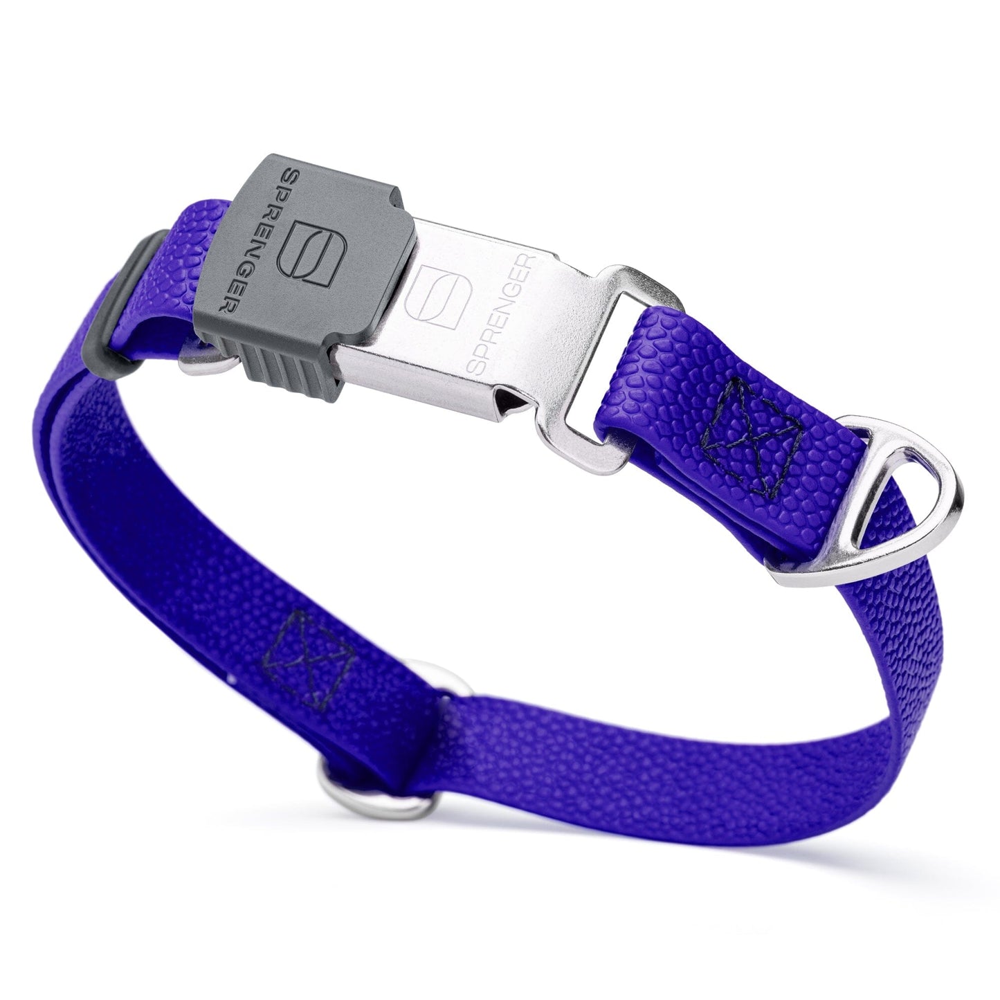 Waterproof Pebble Emboss Biothane Dog Collar with Herm Sprenger Stainless Steel ClicLock Buckle