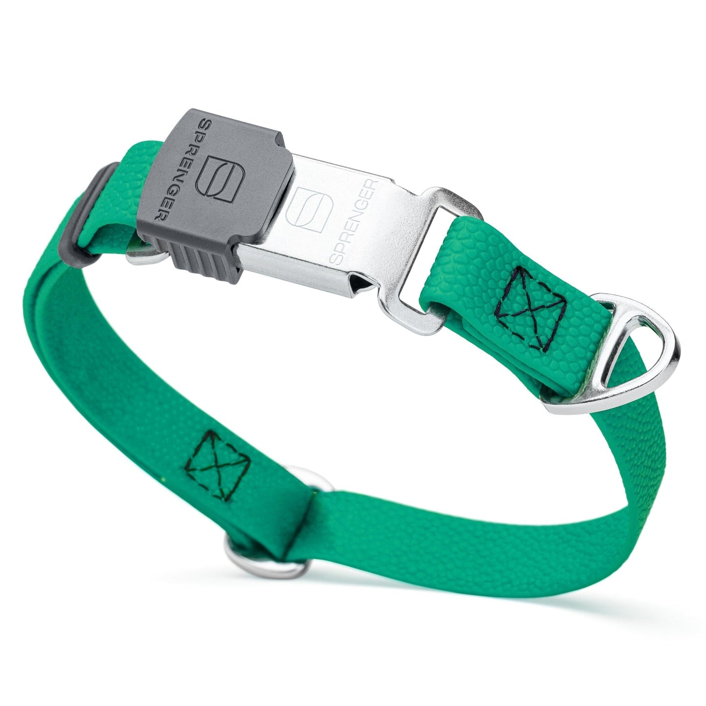 Waterproof Pebble Emboss Biothane Dog Collar with Herm Sprenger Stainless Steel ClicLock Buckle