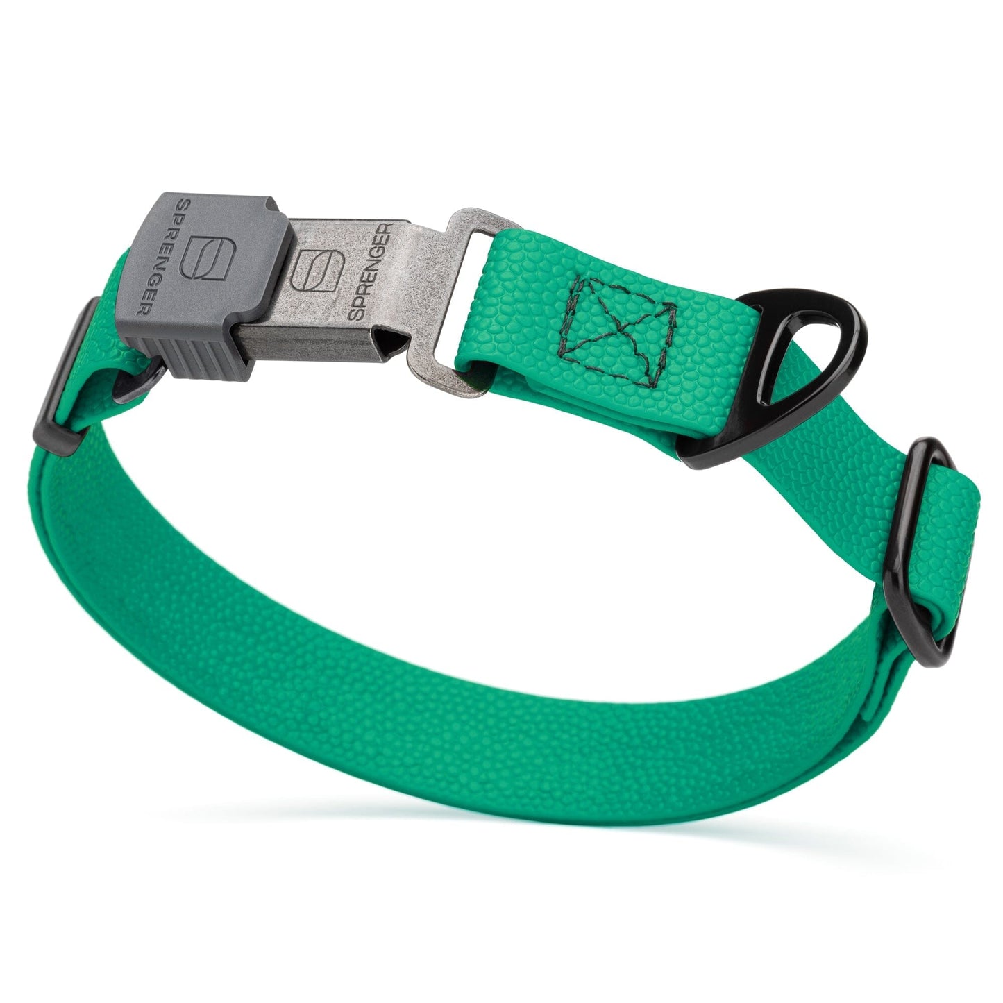 Waterproof Pebble Emboss Biothane Dog Collar with Herm Sprenger Stainless Steel ClicLock Buckle