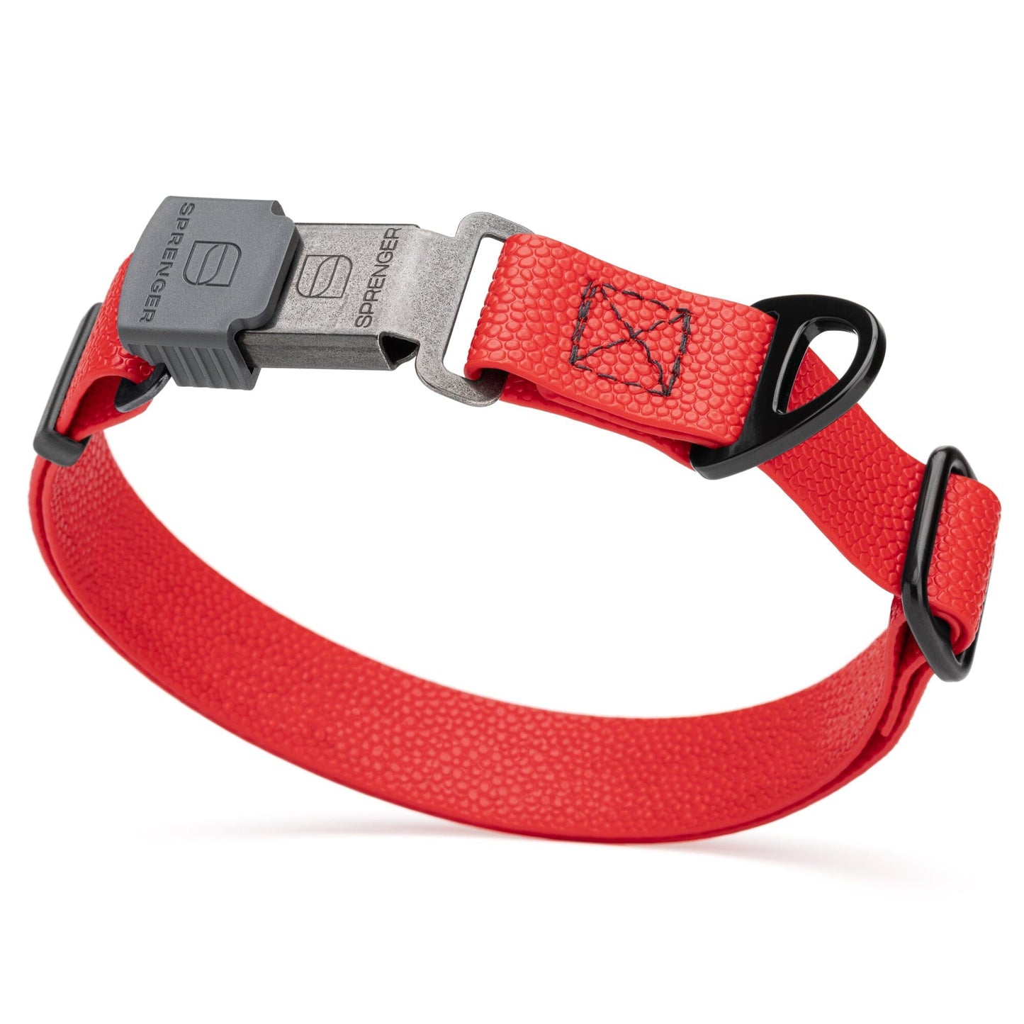 Waterproof Pebble Emboss Biothane Dog Collar with Herm Sprenger Stainless Steel ClicLock Buckle