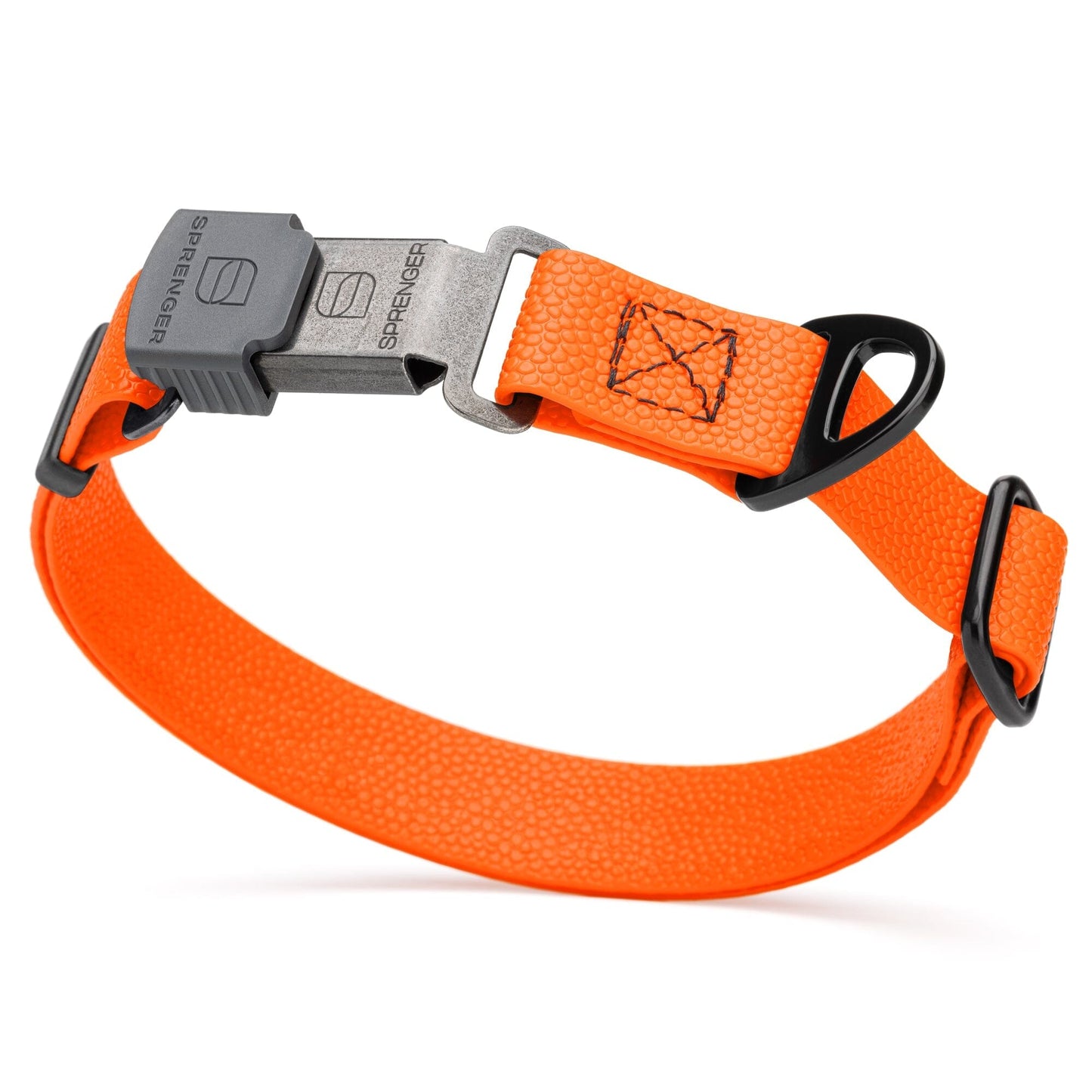 Waterproof Pebble Emboss Biothane Dog Collar with Herm Sprenger Stainless Steel ClicLock Buckle