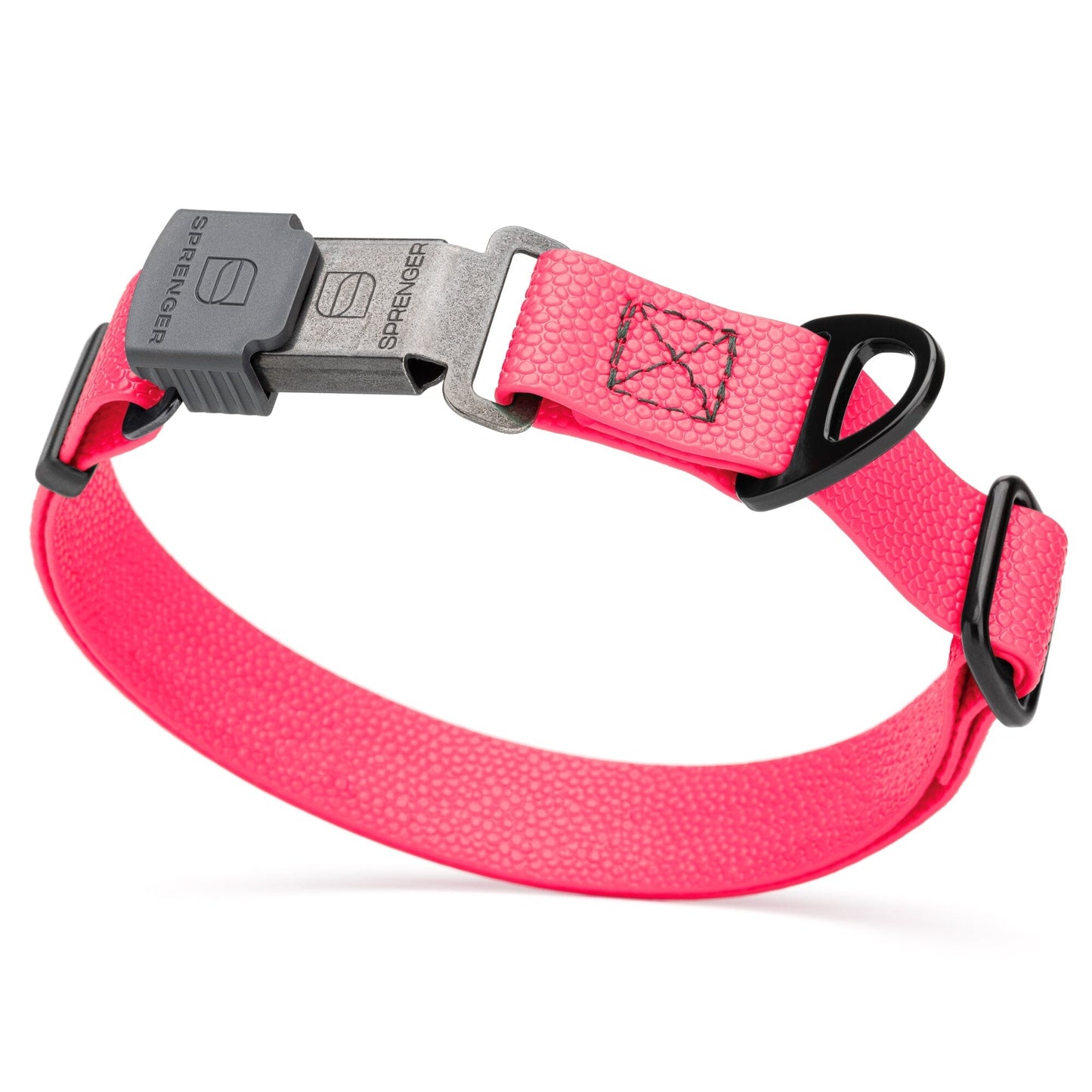 Waterproof Pebble Emboss Biothane Dog Collar with Herm Sprenger Stainless Steel ClicLock Buckle