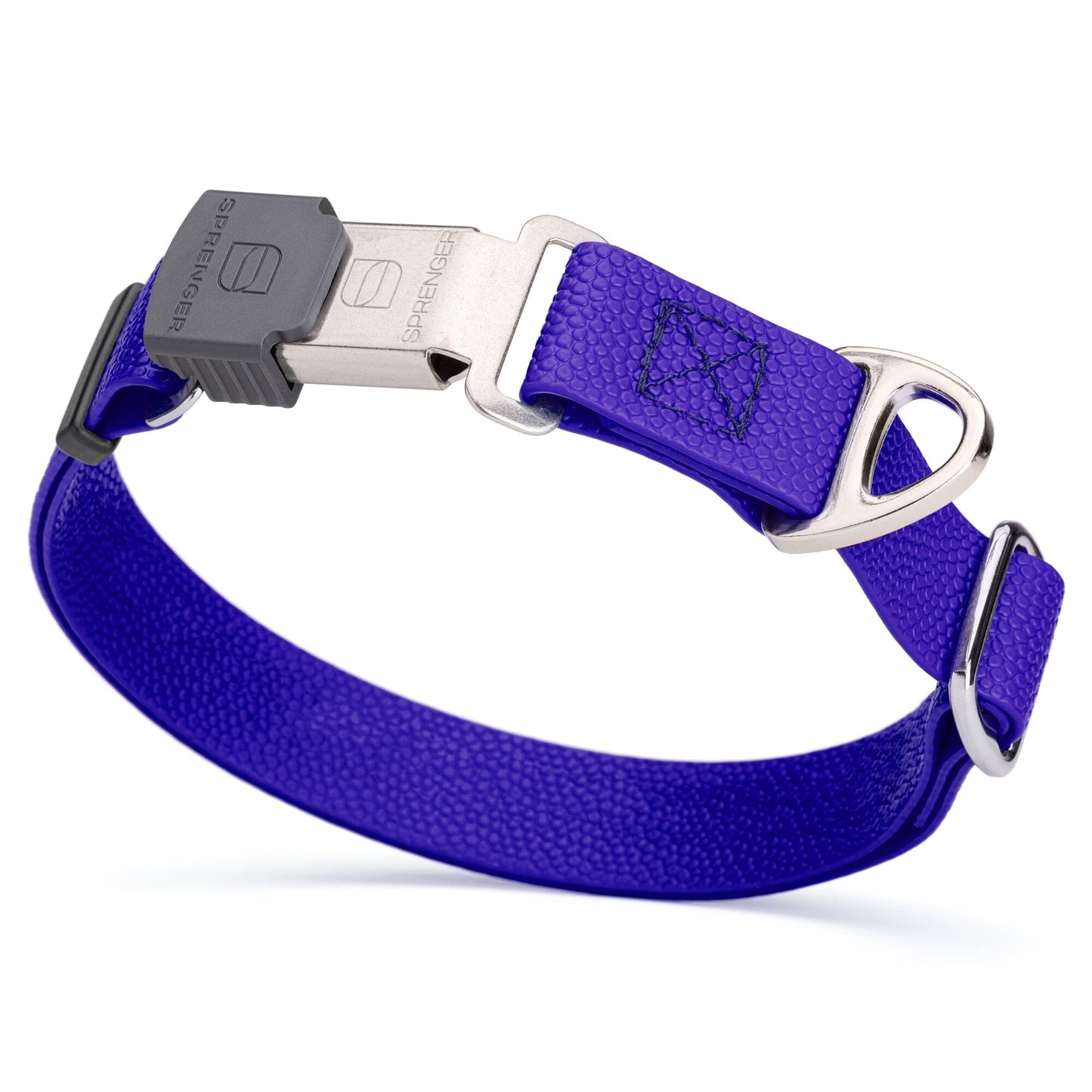 Waterproof Pebble Emboss Biothane Dog Collar with Herm Sprenger Stainless Steel ClicLock Buckle