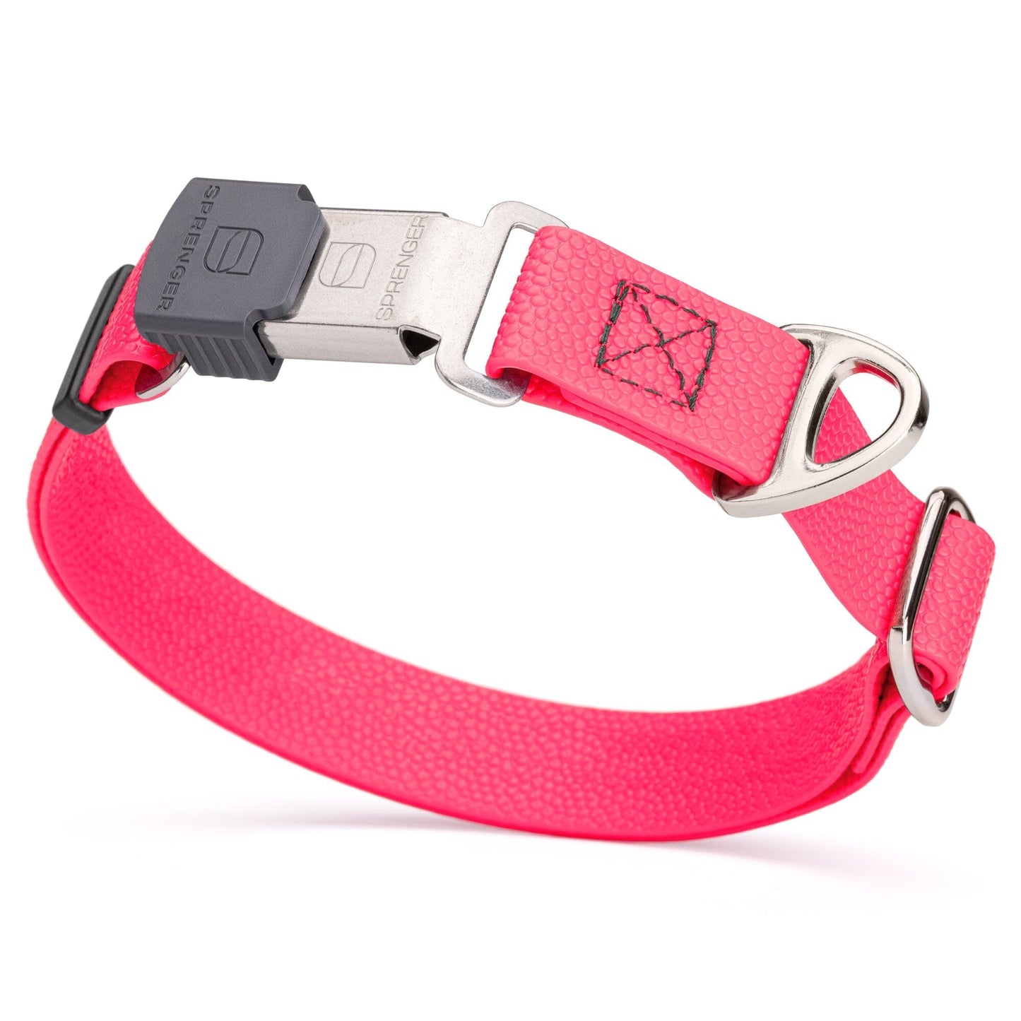 Waterproof Pebble Emboss Biothane Dog Collar with Herm Sprenger Stainless Steel ClicLock Buckle
