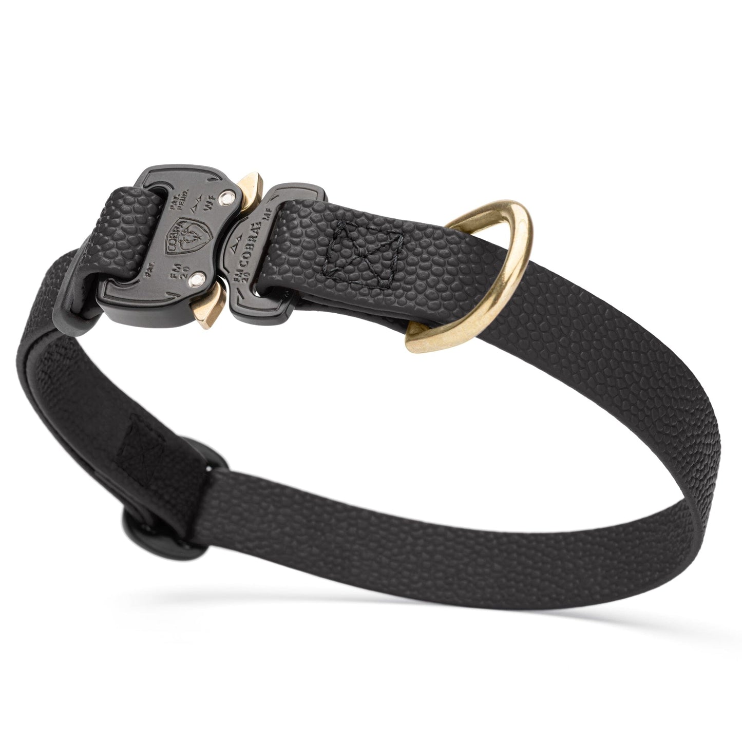 Waterproof Pebble Emboss BioThane Dog Collar with Heavy Duty Cobra Buckle