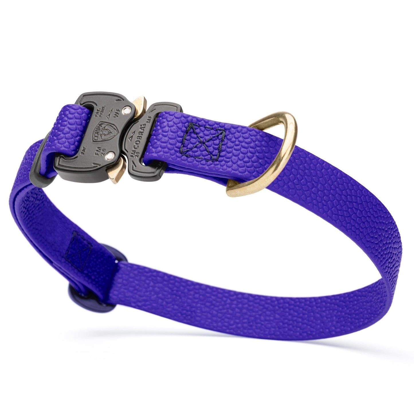 Waterproof Pebble Emboss BioThane Dog Collar with Heavy Duty Cobra Buckle