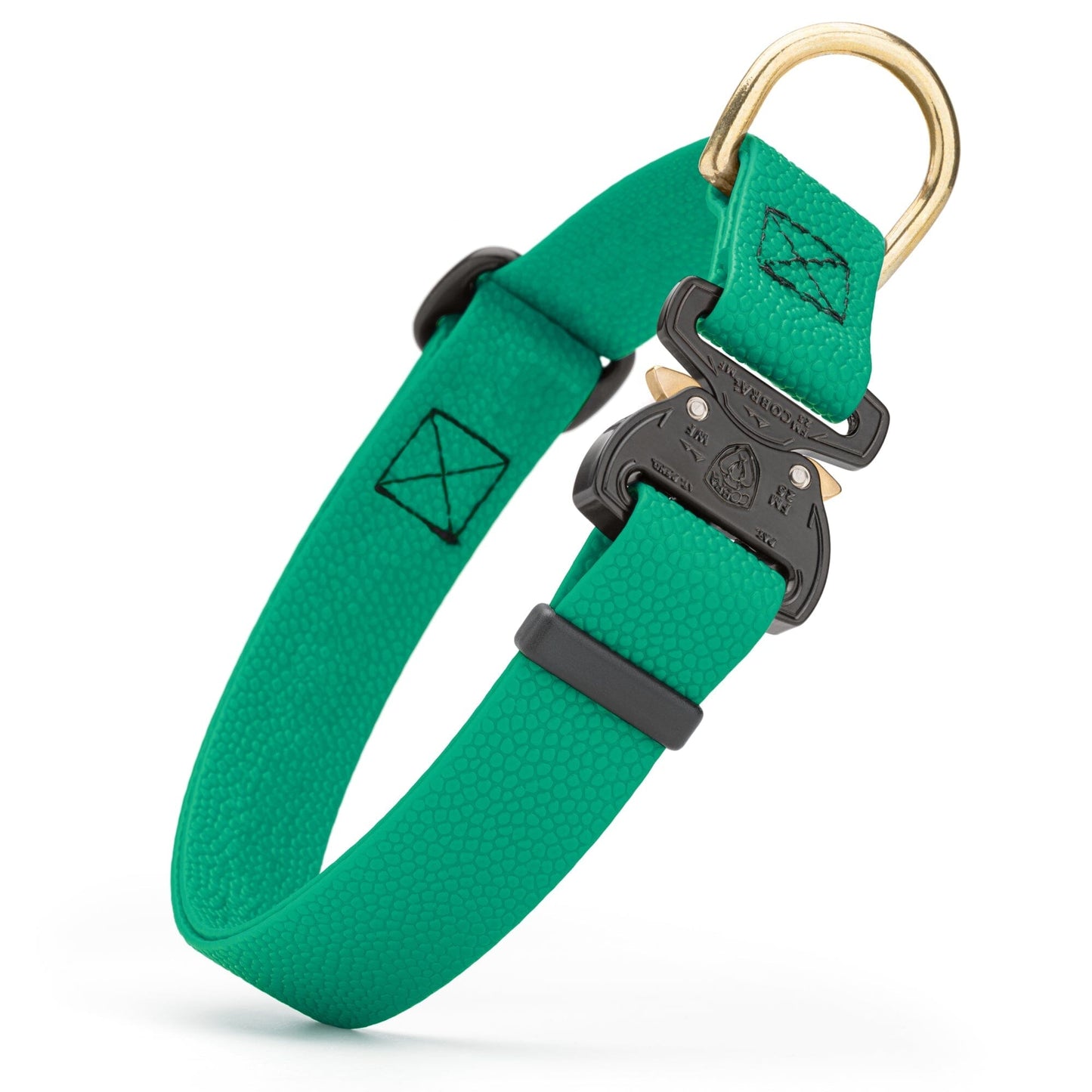 Waterproof Pebble Emboss BioThane Dog Collar with Heavy Duty Cobra Buckle