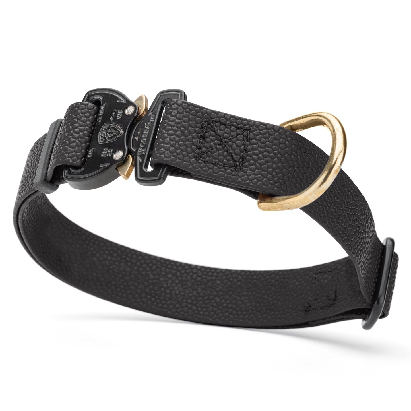 Waterproof Pebble Emboss BioThane Dog Collar with Heavy Duty Cobra Buckle