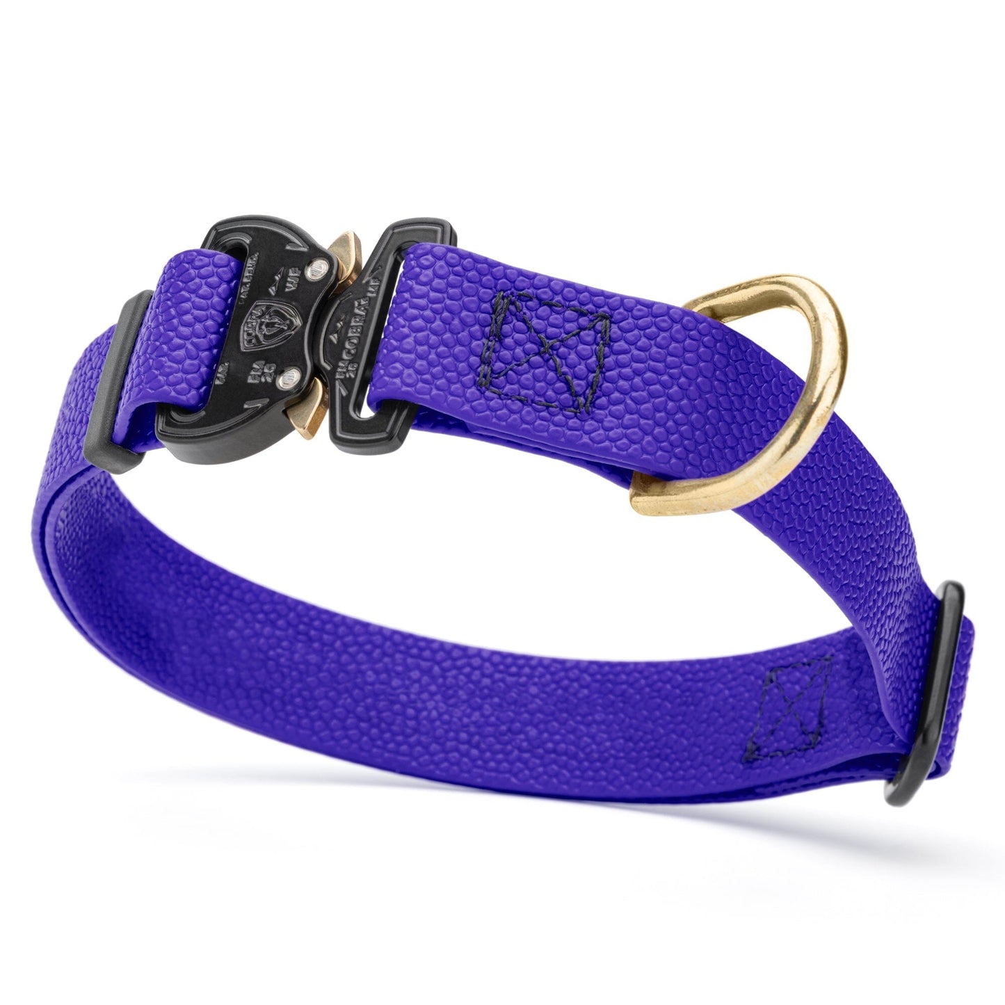 Waterproof Pebble Emboss BioThane Dog Collar with Heavy Duty Cobra Buckle