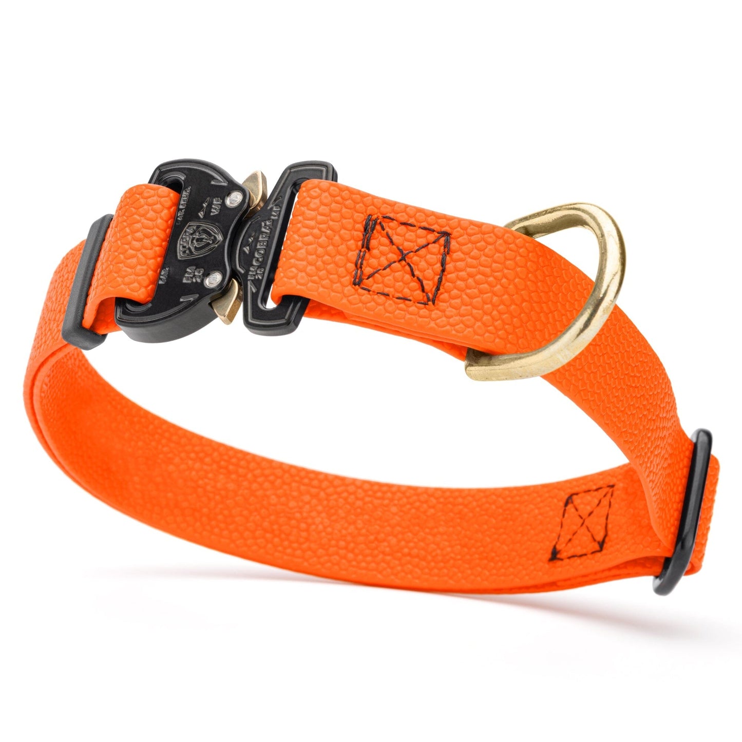Waterproof Pebble Emboss BioThane Dog Collar with Heavy Duty Cobra Buckle