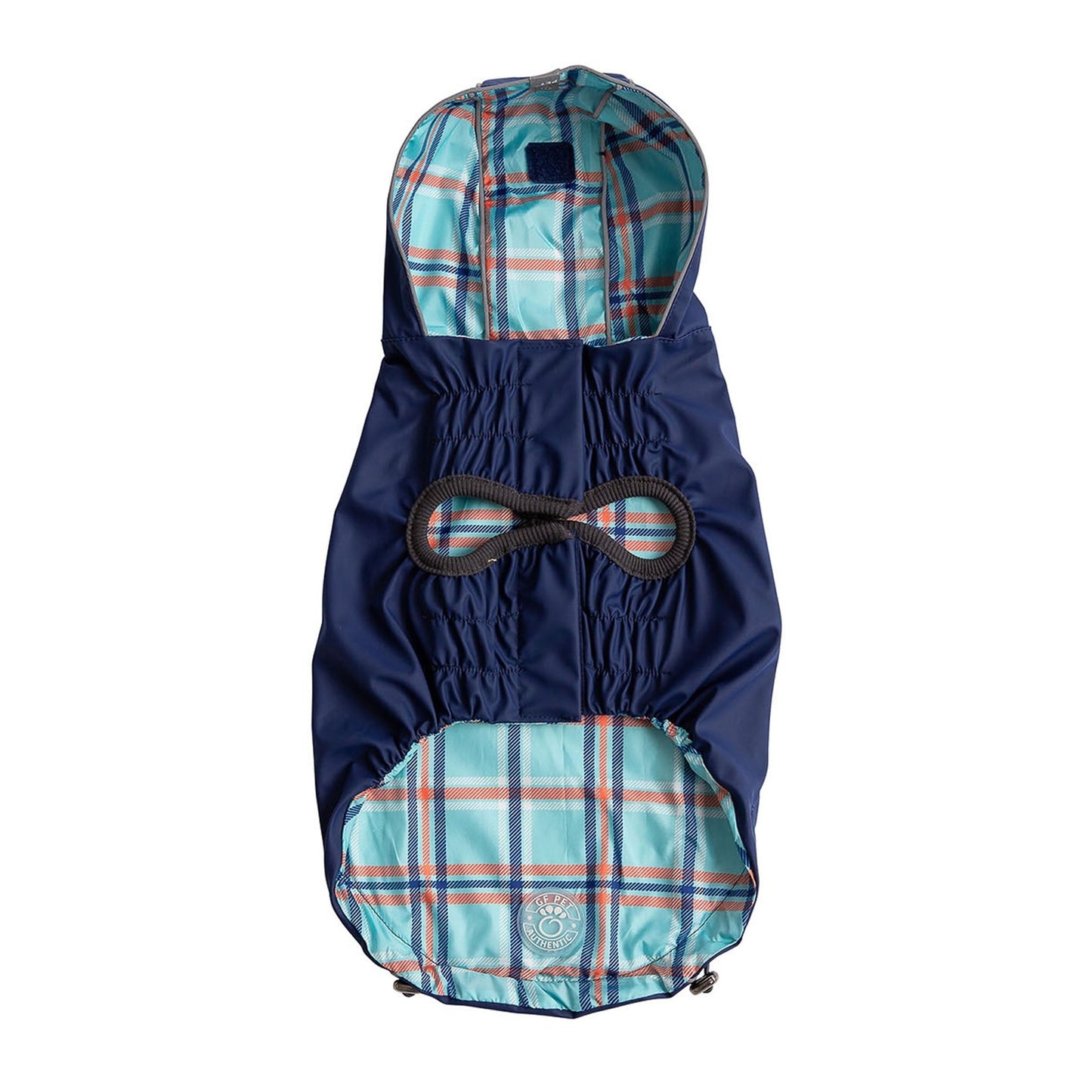 Reversible Dog Raincoat - Navy Dog Rain Jacket