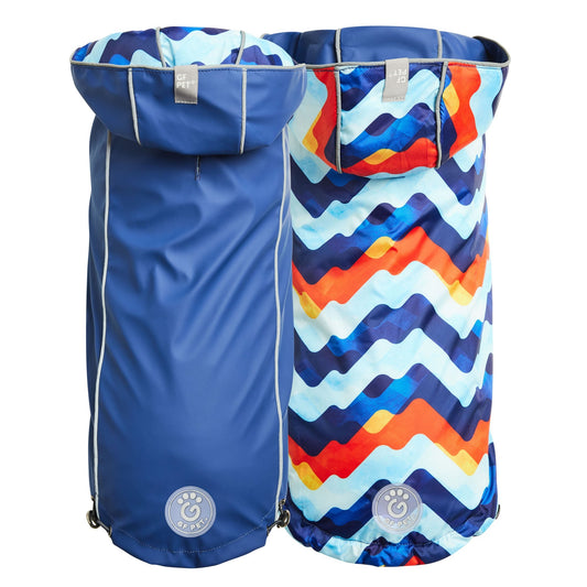 Reversible Elasto-Fit Raincoat - Navy/Navy Large (Customer Return)