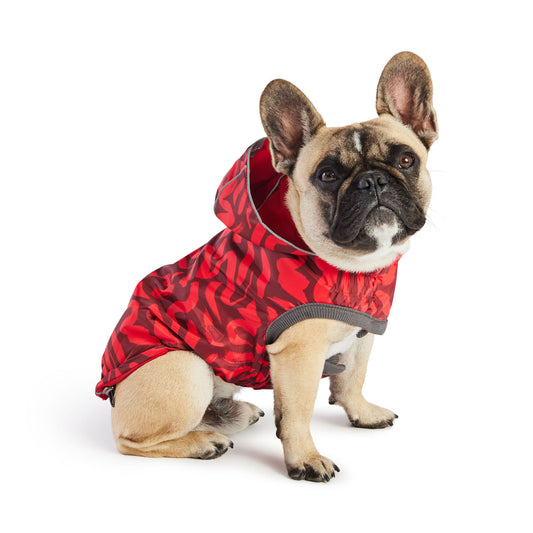 Reversible Dog Raincoat - Red/Red Dog Rain Jacket