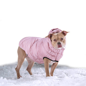 GF PET® Lunar Glow Dog Winter Parka – Sherpa Lined Pearl Finish Puffer Coat with Hood, Water-Repellent Elasto-Fit® Adjustable Fit Jacket for Small, Medium & Large Dogs – Stylish Jewel Tone Dog Apparel