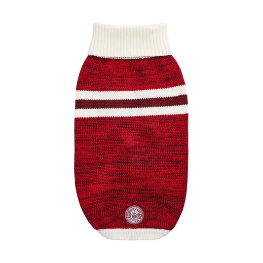 Trekking Dog Sweater Multi-Knit Winter Dog Sweater - Red and white stripe