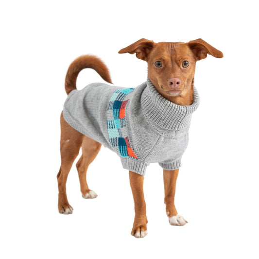 Winter Sailor Dog Sweater - Grey Mix Winter Dog Sweaters