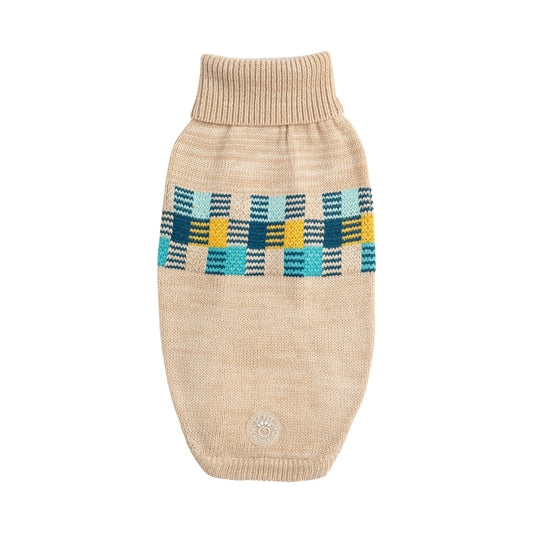 Winter Sailor Dog Sweater - Oatmeal Mix Winter Dog Sweaters