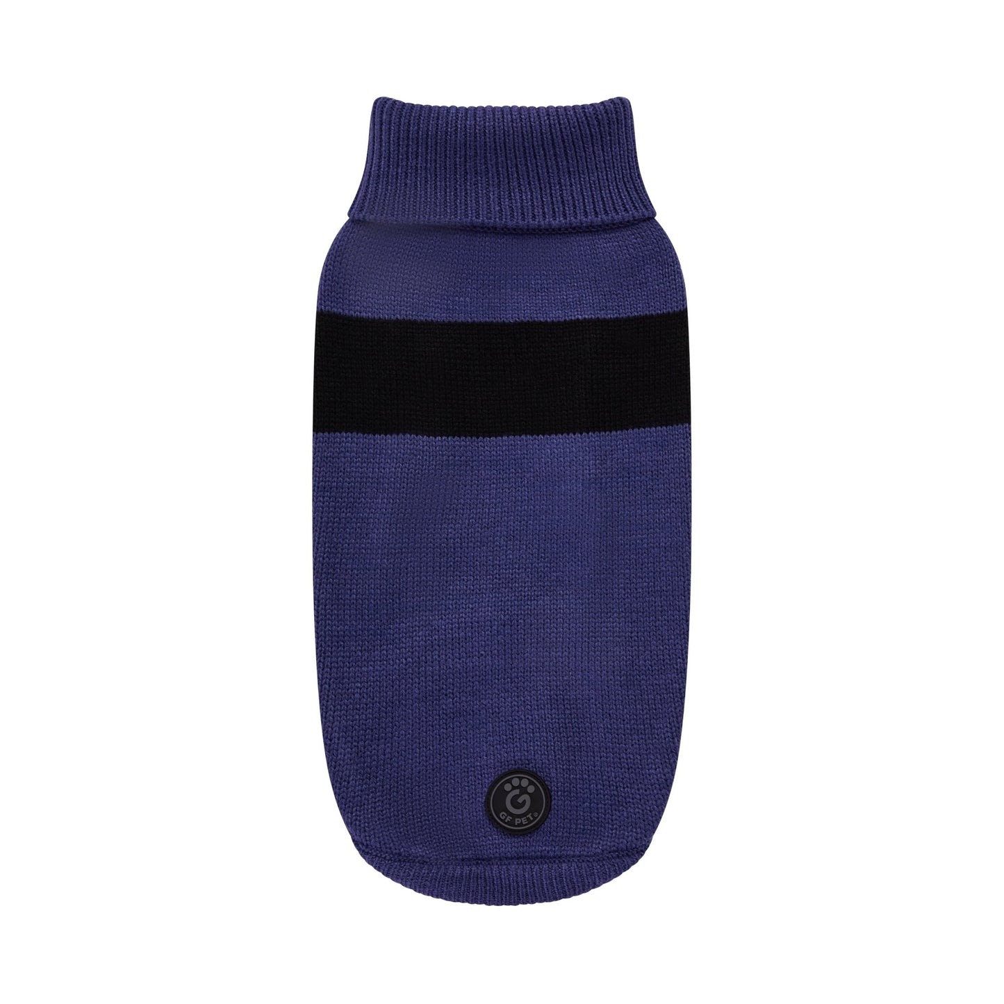 multi-knit turtleneck dog sweater for winter in blue dog sweater stretchy material comfortable