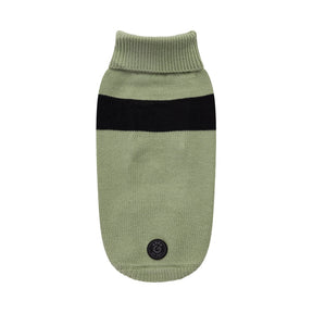 multi-knit turtleneck dog sweater for winter in green dog sweater stretchy material comfortable