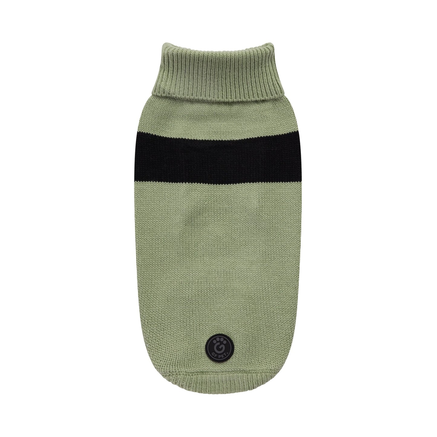 multi-knit turtleneck dog sweater for winter in green dog sweater stretchy material comfortable