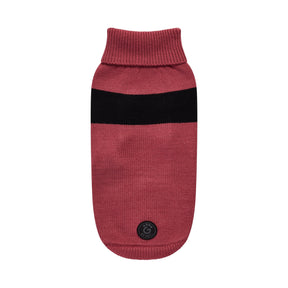 multi-knit turtleneck dog sweater for winter in pink dog sweater stretchy material comfortable