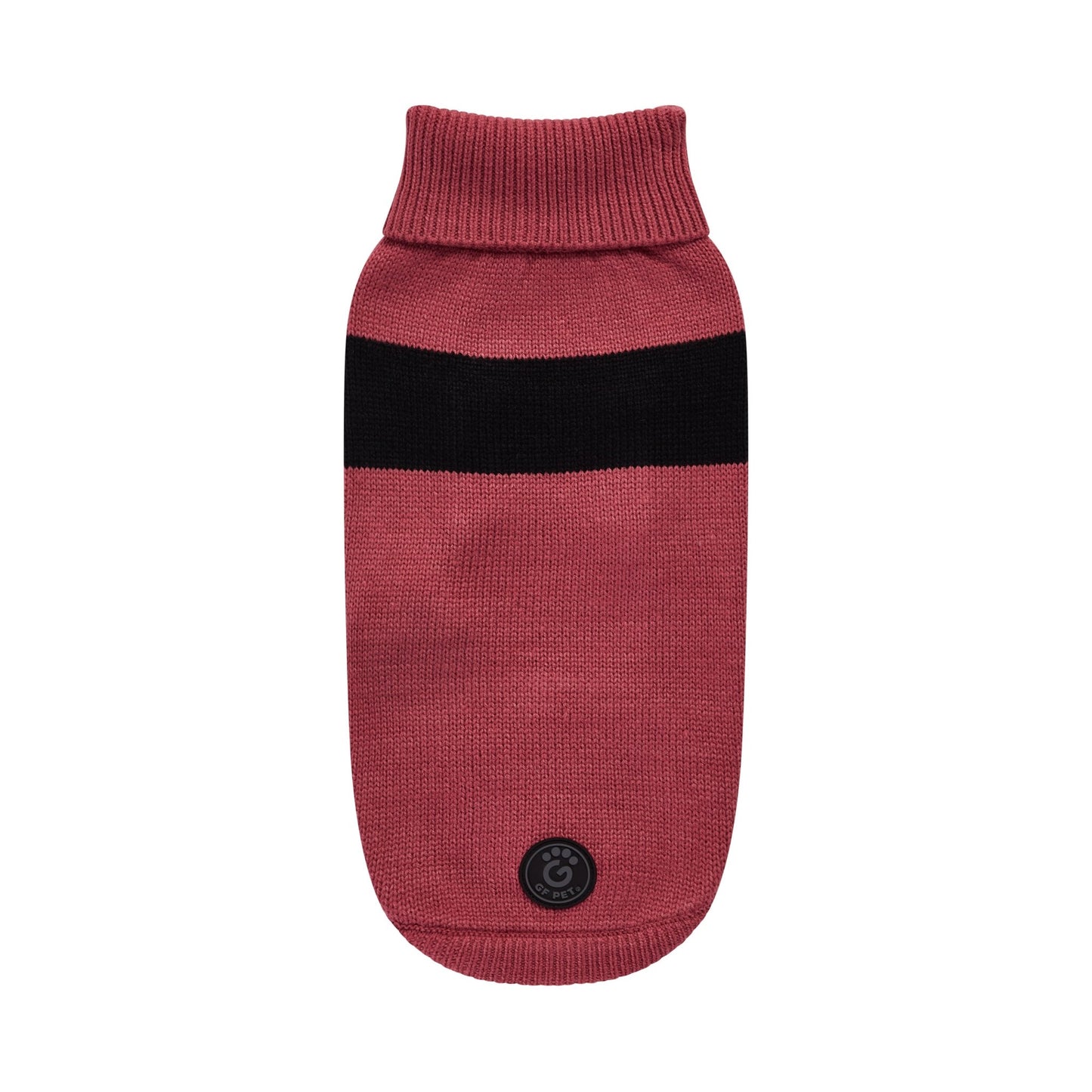 multi-knit turtleneck dog sweater for winter in pink dog sweater stretchy material comfortable