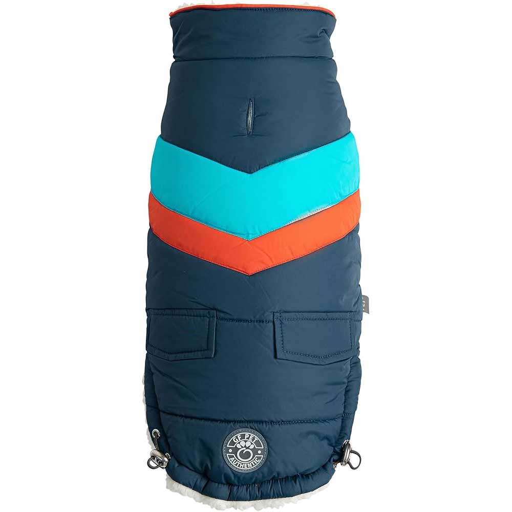 Retro Puffer Dog Coats - Sherpa Lined Water Resistant Dog Coat