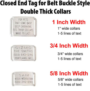 Boomerang Double-Thick Slide On Dog CollarTag™ - Stainless Steel