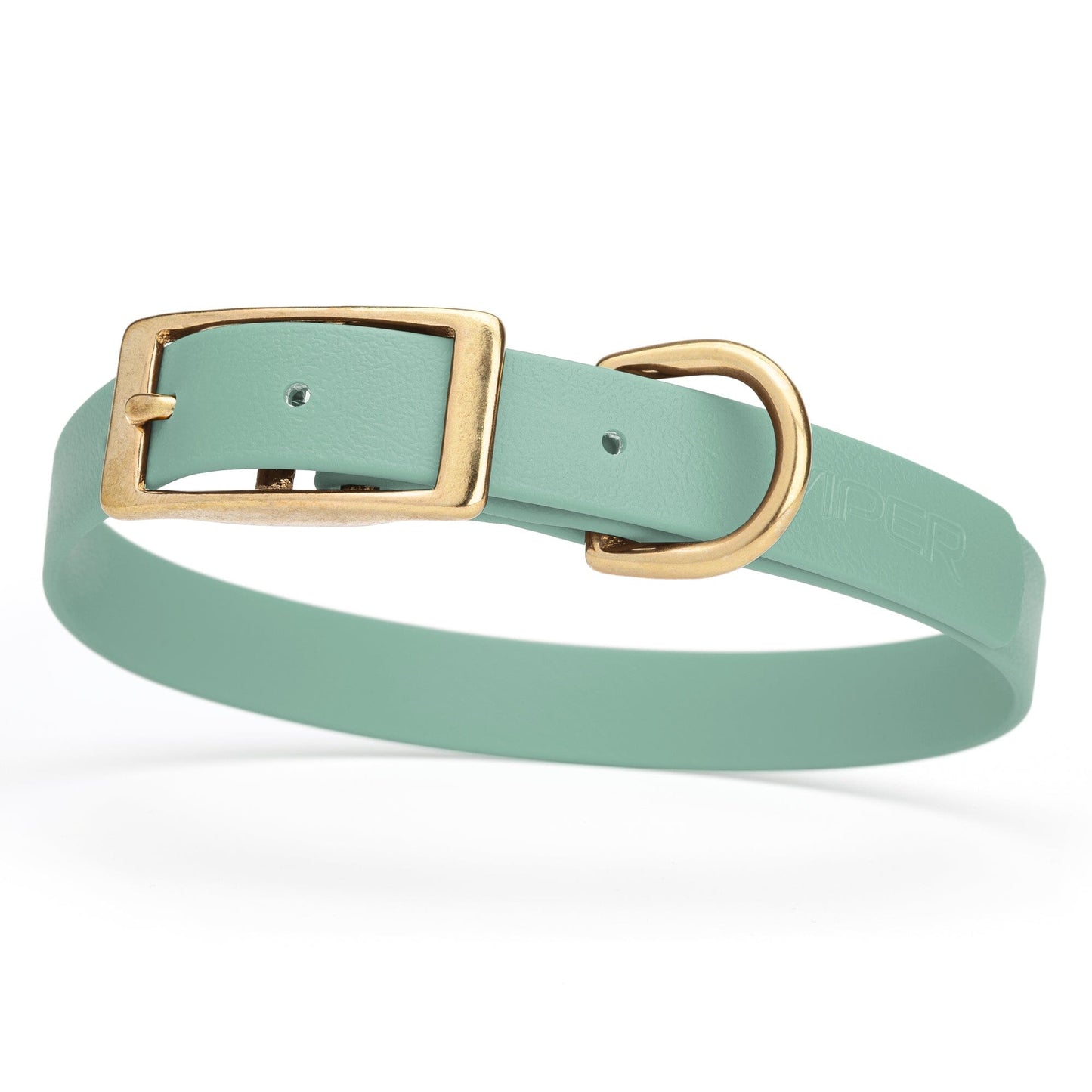 Viper Biothane Waterproof Dog Collar - Brass Hardware - Size M (15 to 18 inches)
