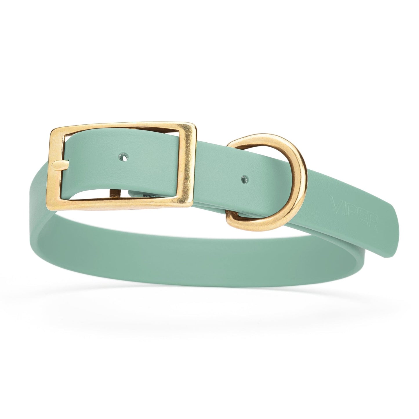 Viper Biothane Waterproof Dog Collar - Brass Hardware - Size XL (22 to 25 inches)