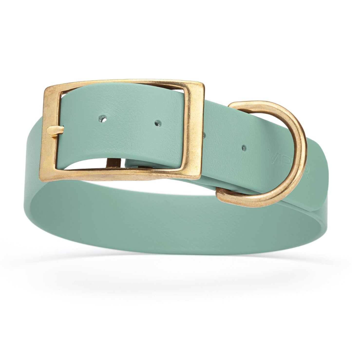 Viper Biothane Waterproof Dog Collar - Brass Hardware - 1.5in Wide, Size L (16 to 20 inches)