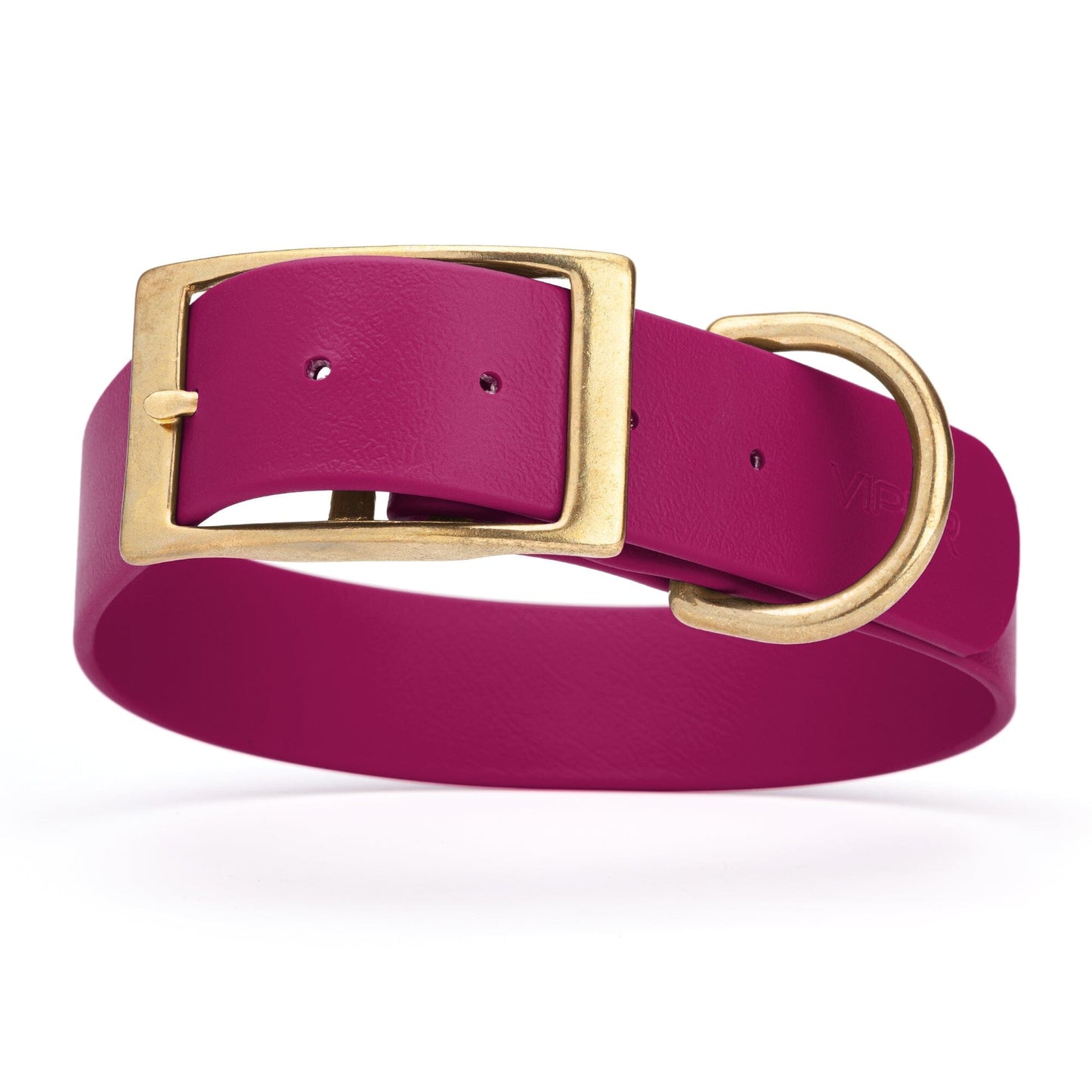 Viper Biothane Waterproof Dog Collar - Brass Hardware - 1.5in Wide, Size XL (20 to 24 inches)