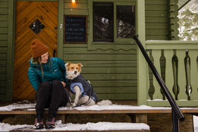 hemp dog sweaters Ruffwear Hemp Hound under another dog jacket for extra warmth